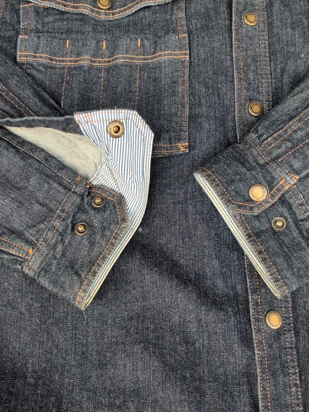 Duluth Trading Denim Jacket XXL Tall Jean Button Front Lined Work Flex Trucker